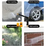 Σετ Πλυστικού Ποτίσματος με Ακροφύσιο και Ταχυσύνδεσμους 1/4″ Μαύρο/Πορτοκαλί