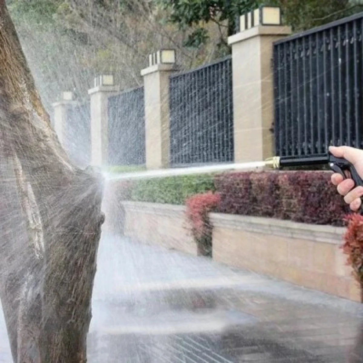 Σετ Πλυστικού Ποτίσματος με Ακροφύσιο και Ταχυσύνδεσμους 1/4″ Μαύρο/Πορτοκαλί