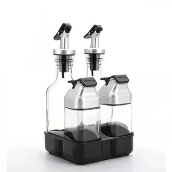 Σετ Δοχεία για Ξύδι, Λάδι, Αλάτι & Πιπέρι – 5τμχ