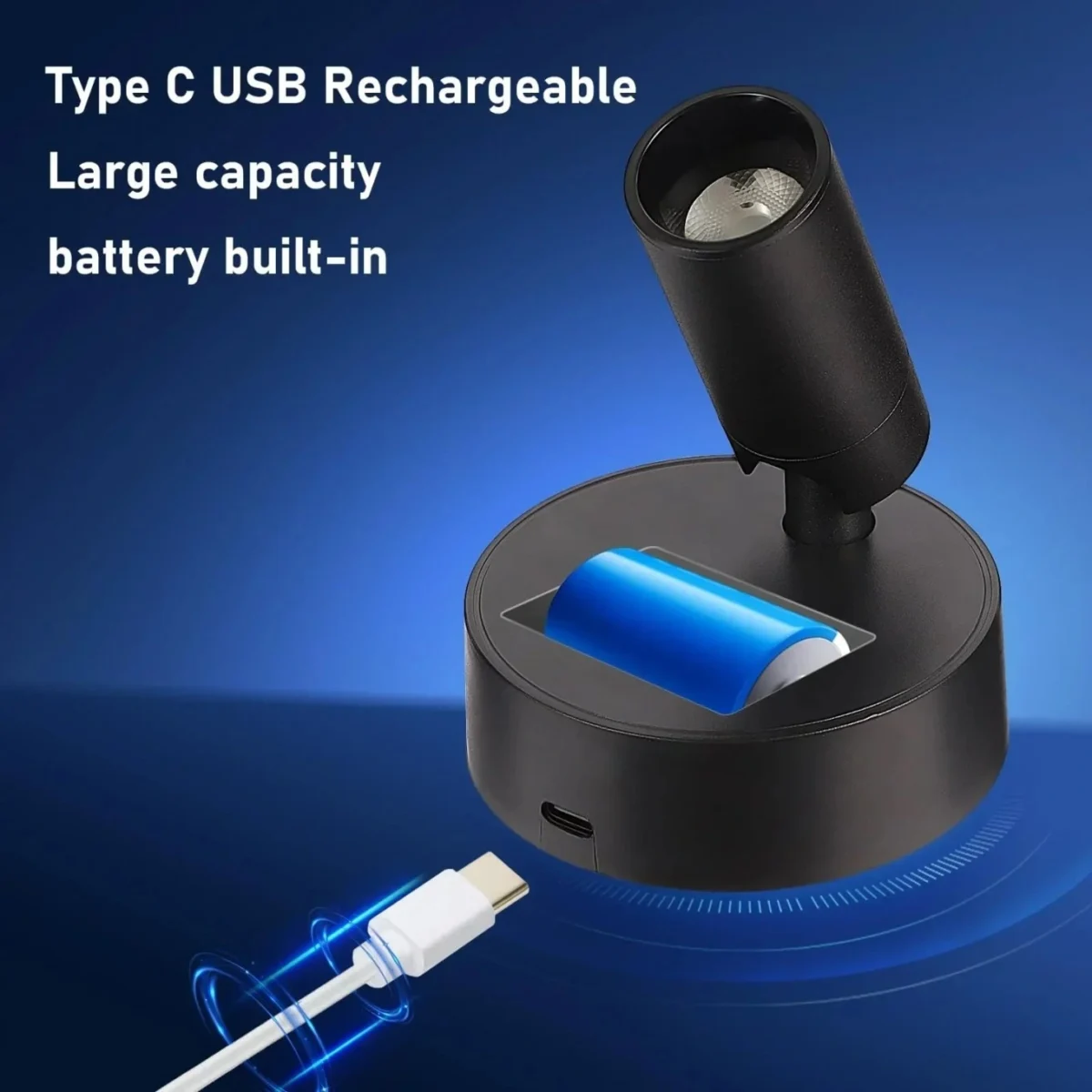 Μαγνητικό Επαναφορτιζόμενο LED Σποτ με Βάση – Λευκό GT-276