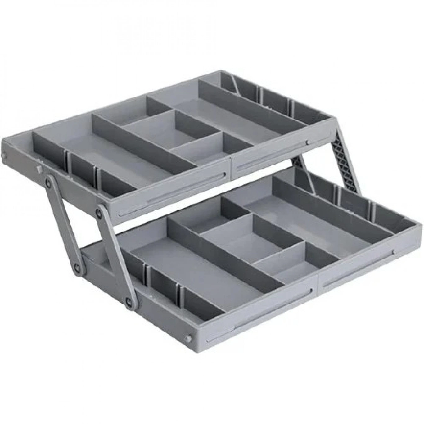 Επεκτεινόμενο Συρτάρι Οργάνωσης 2 Επιπέδων με Διαχωριστικά Smart Drawer Γκρι Επεκτεινόμενο Συρτάρι Οργάνωσης 2 Επιπέδων με Διαχωριστικά Smart Drawer Γκρι