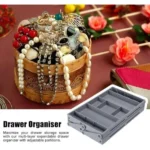 Επεκτεινόμενο Συρτάρι Οργάνωσης 2 Επιπέδων με Διαχωριστικά Smart Drawer Γκρι