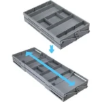 Επεκτεινόμενο Συρτάρι Οργάνωσης 2 Επιπέδων με Διαχωριστικά Smart Drawer Γκρι