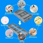 Επεκτεινόμενο Συρτάρι Οργάνωσης 2 Επιπέδων με Διαχωριστικά Smart Drawer Γκρι