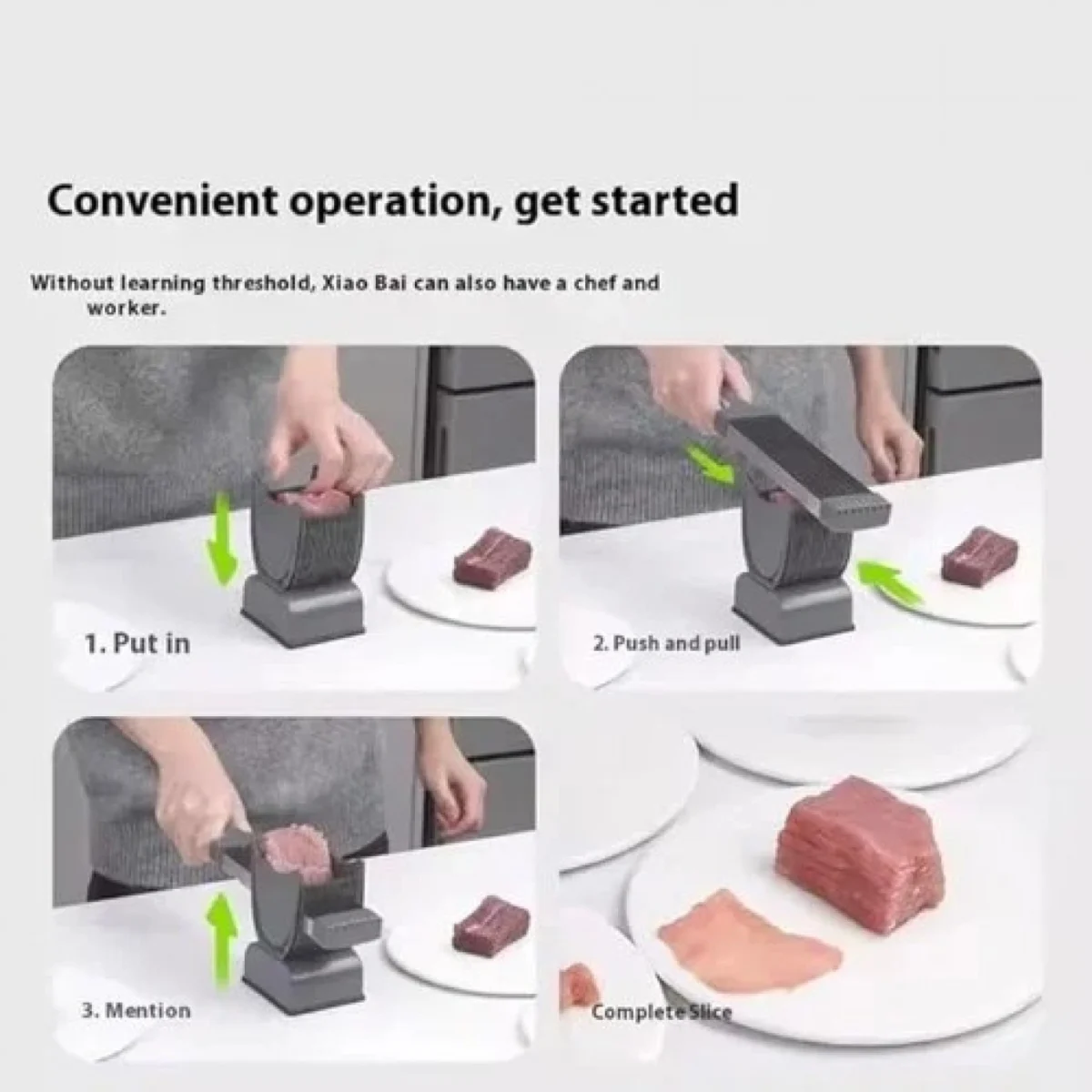 Συσκευή Κοπής Κρέατος Fresh Meat Slicer Μαύρο – Χειροκίνητος Κόφτης για Κρέας & Λαχανικά