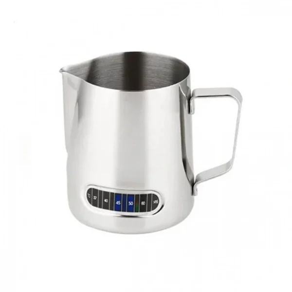 Γαλατιέρα 600ml Ανοξείδωτη με Ενσωματωμένο Θερμόμετρο – Latte & Cappuccino