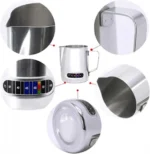 Γαλατιέρα 600ml Ανοξείδωτη με Ενσωματωμένο Θερμόμετρο – Latte & Cappuccino