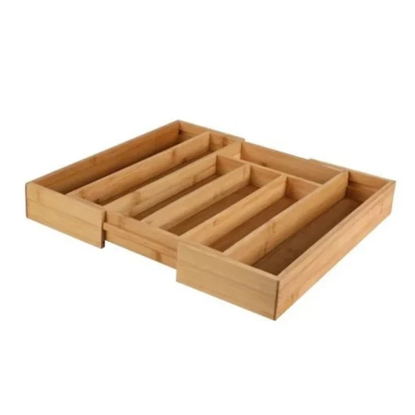 34x37x5cm Ξύλινη Θήκη Συρταριού για Μαχαιροπίρουνα Καφέ - Tableware Drawer