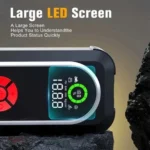 DINGQI Jump Starter 12V & Power Bank 12.000mAh Εκκινητής Μπαταρίας Αυτοκινήτου με Φακό, Κροκοδειλάκια, Καλώδια Φόρτισης, Πυξίδα & Βαλιτσάκι Μεταφοράς