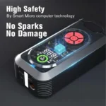 DINGQI Jump Starter 12V & Power Bank 12.000mAh Εκκινητής Μπαταρίας Αυτοκινήτου με Φακό, Κροκοδειλάκια, Καλώδια Φόρτισης, Πυξίδα & Βαλιτσάκι Μεταφοράς