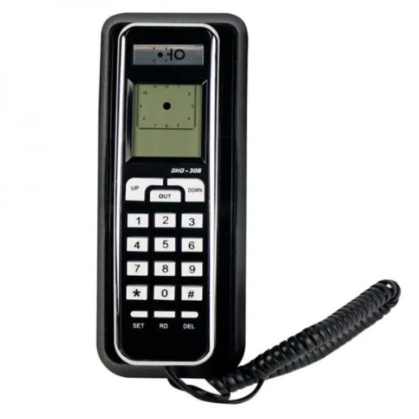 Ενσύρματο Τηλέφωνο Μαύρο – με Αναγνώριση Κλήσης & Επανάκληση OHO-306