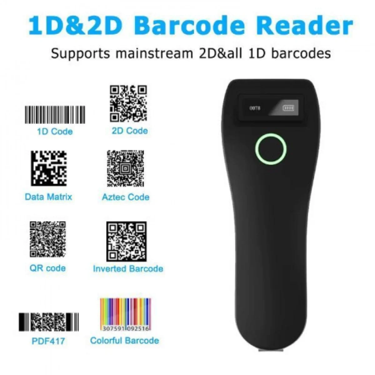 Ασύρματο Scanner Χειρός – Ανάγνωση 1D & 2D Barcodes