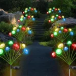 Σετ 2 Ηλιακά Φώτα Κήπου Μέδουσας – Πολύχρωμο LED, 2 Λειτουργίες, IP65