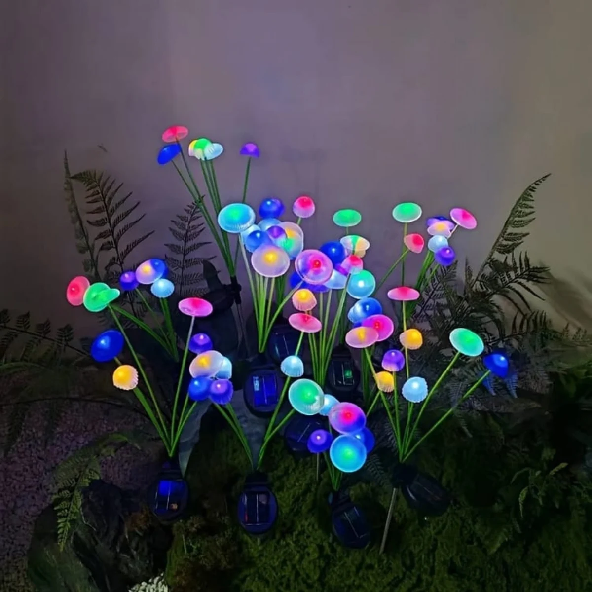 Σετ 2 Ηλιακά Φώτα Κήπου Μέδουσας – Πολύχρωμο LED, 2 Λειτουργίες, IP65