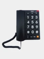 Ενσύρματο Τηλέφωνο Μαύρο με Μεγάλα Πλήκτρα για Ηλικιωμένους OHO-808