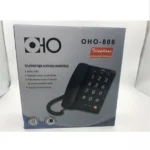 Ενσύρματο Τηλέφωνο Μαύρο με Μεγάλα Πλήκτρα για Ηλικιωμένους OHO-808