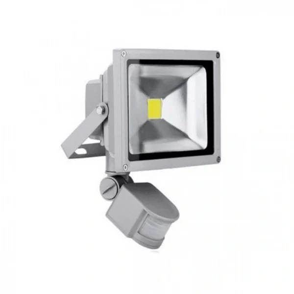 LED Αδιάβροχος Προβολέας 30W Εξωτερικού Χώρου Ψυχρού Φωτισμού με Αισθητήρα Κίνησης & Φωτός & Χρονοδιακόπτη