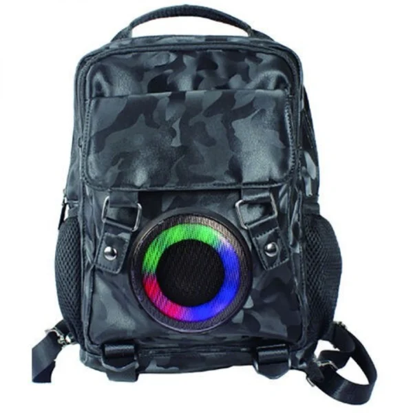 Σακίδιο Πλάτης CH-M805 με Ηχείο Bluetooth, RGB Φωτισμό & Type-C Φόρτιση Μαύρο