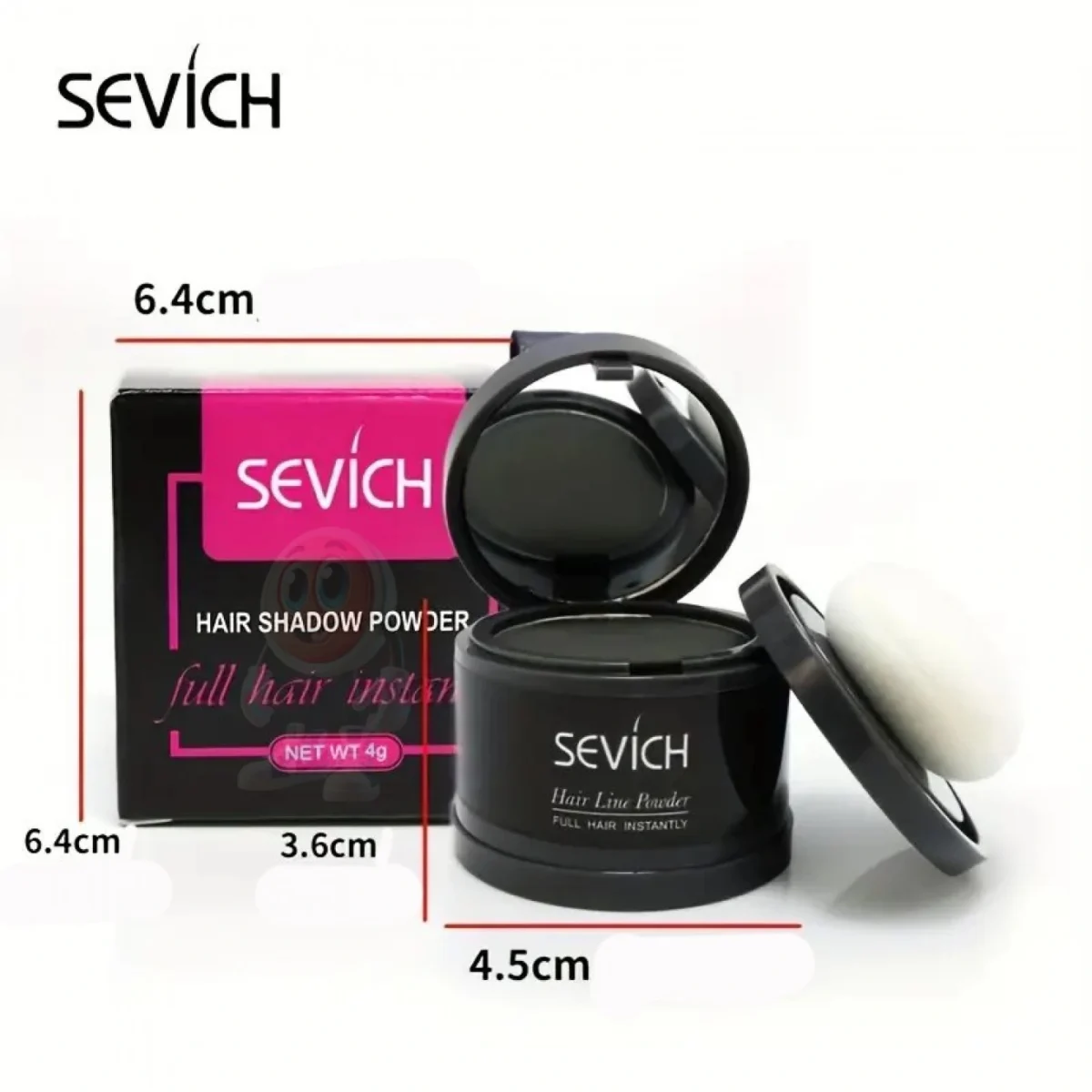 Καστανό Σκούρο Πούδρα για Καμουφλάρισμα Γραμμής και Κενών Μαλλιών SEVICH 4g