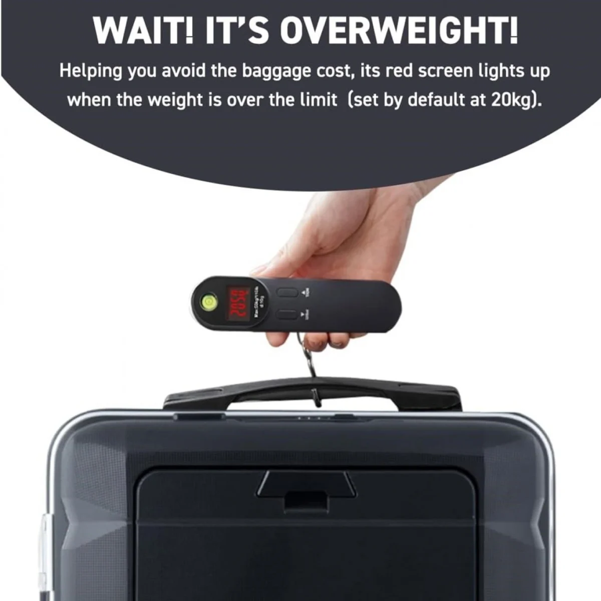 Ηλεκτρονική Ζυγαριά Αποσκευών με LCD Οθόνη & Αλφάδι HYE1506