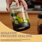 Γυάλινο Βάζο Αποθήκευσης Κουζίνας Με Αεροστεγές Κλείσιμο Καπακιού 900ml ZKM-900