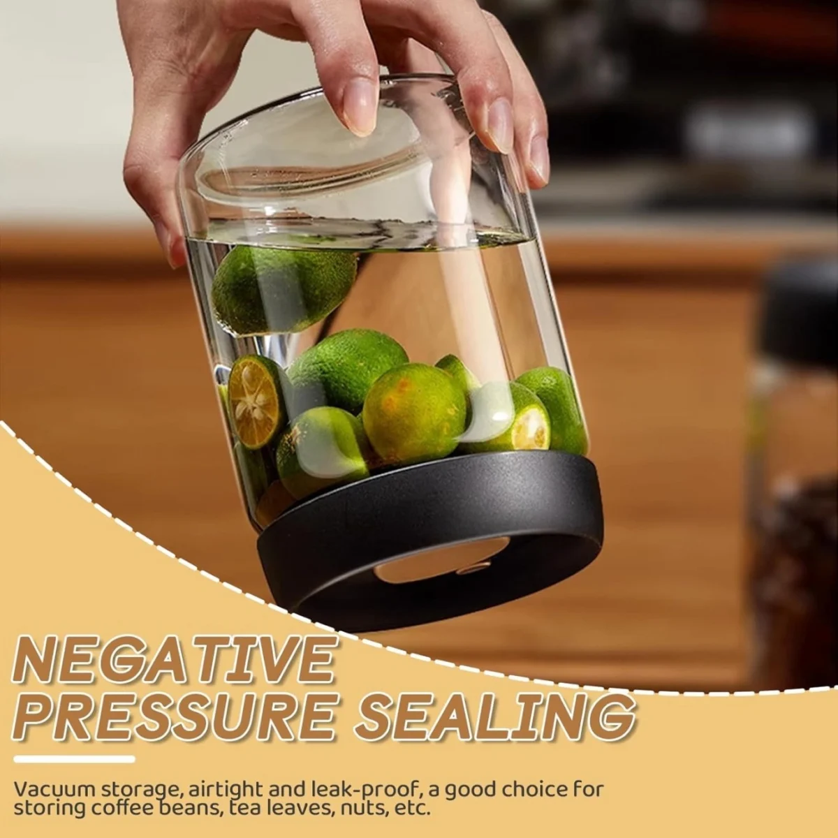 Γυάλινο Βάζο Αποθήκευσης Κουζίνας Με Αεροστεγές Κλείσιμο Καπακιού 1800ml ZKM-1800