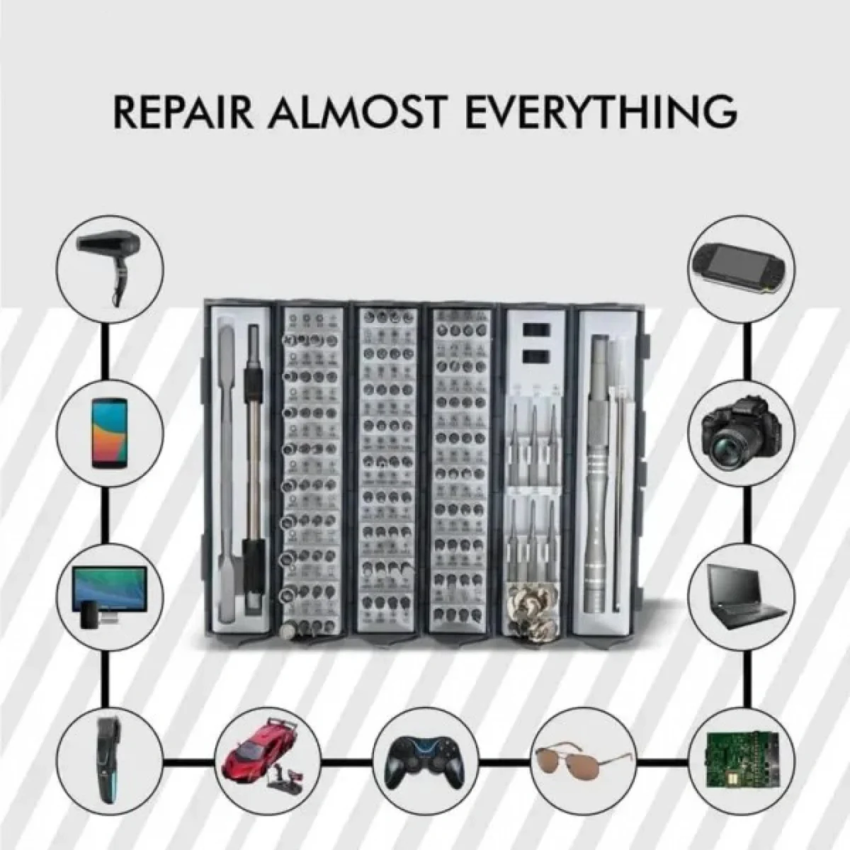 SW-8181 Universal Σετ Κατσαβιδιών 128 σε 1 – Εργαλειοθήκη Επισκευής για Κινητά, Υπολογιστές, Laptop, Xbox, Macbook, Κονσόλες Παιχνιδιών