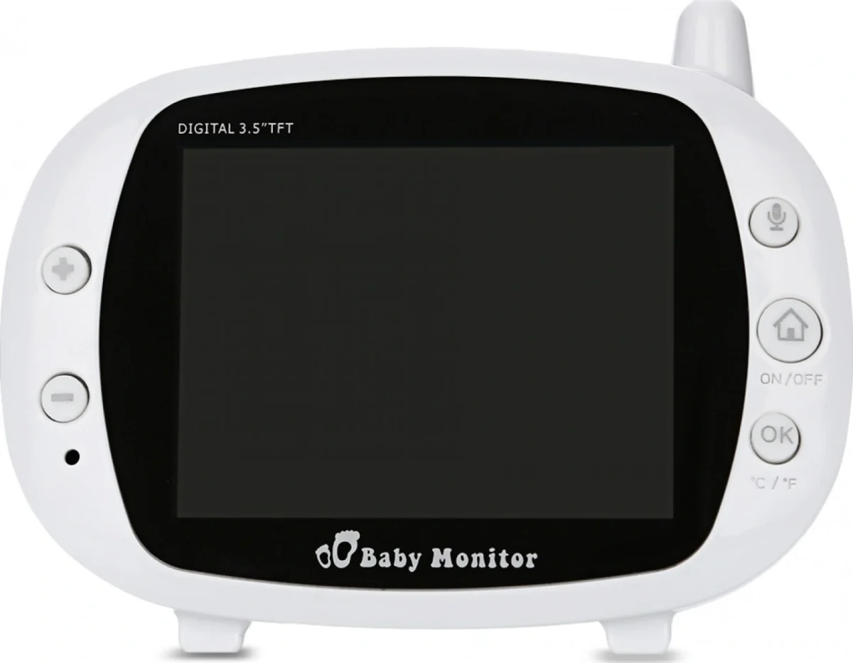 Ασύρματη Ενδοεπικοινωνία Μωρού με Κάμερα, Έγχρωμη Οθόνη LCD 3.5", Νυχτερινή Όραση, Ανίχνευση Θερμοκρασίας, Μικρόφωνο και Νανουρίσματα