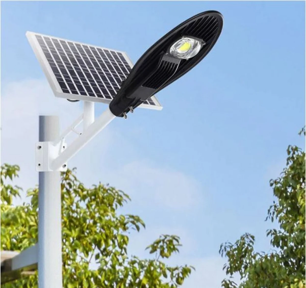 Ηλιακό Φωτιστικό Δρόμου LED 20W Αδιάβροχο Εξωτερικού Χώρου με Φωτοκύτταρο & Τηλεχειριστήριο