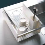 Στεγνωτήρας Νεροχύτη - Βάση Πιατοθήκη Κουζίνας Μεταλλικός σε Λευκό Χρώμα 35.5x24.5x13.2cm