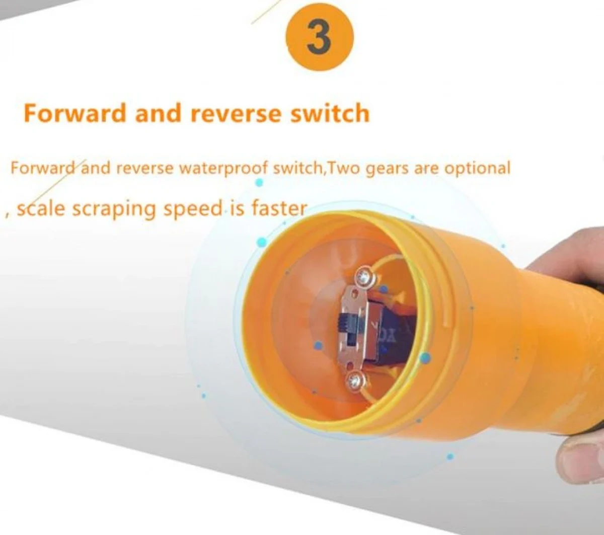 Inox Επαγγελματικός Ηλεκτρικός Φορητός Απολεπιστής Ψαριών 2 Ταχυτήτων Μπαταρίας Υψηλής Ισχύος 6000RPM Επαναφορτιζόμενος Ανοξείδωτος - Electric Fish Scraping 12V