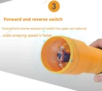 Inox Επαγγελματικός Ηλεκτρικός Φορητός Απολεπιστής Ψαριών 2 Ταχυτήτων Μπαταρίας Υψηλής Ισχύος 6000RPM Επαναφορτιζόμενος Ανοξείδωτος - Electric Fish Scraping 12V