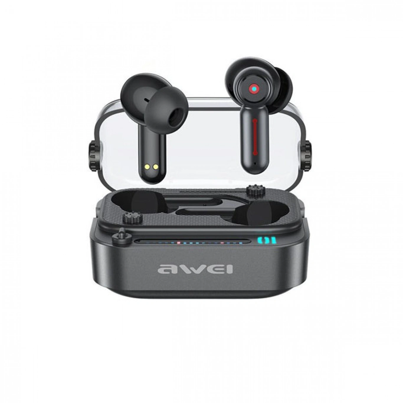 Ασύρματα Ακουστικά Αφής Awei Ψείρες In-ear Bluetooth V5.3 Handsfree με Θήκη Φόρτισης & Χωρίς καλώδια - Μαύρα Ασύρματα Ακουστικά Αφής Awei Ψείρες In-ear Bluetooth V5.3 Handsfree με Θήκη Φόρτισης & Χωρίς καλώδια - Μαύρα