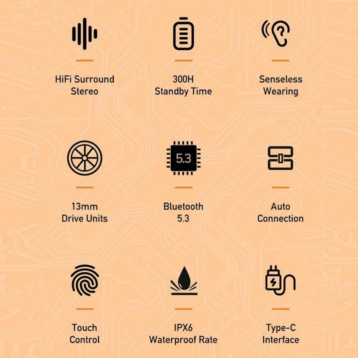 Ασύρματα Ακουστικά Αφής Awei Ψείρες In-ear Bluetooth V5.3 Handsfree με Θήκη Φόρτισης & Χωρίς καλώδια - Μαύρα