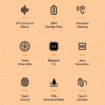 Ασύρματα Ακουστικά Αφής Awei Ψείρες In-ear Bluetooth V5.3 Handsfree με Θήκη Φόρτισης & Χωρίς καλώδια - Μαύρα