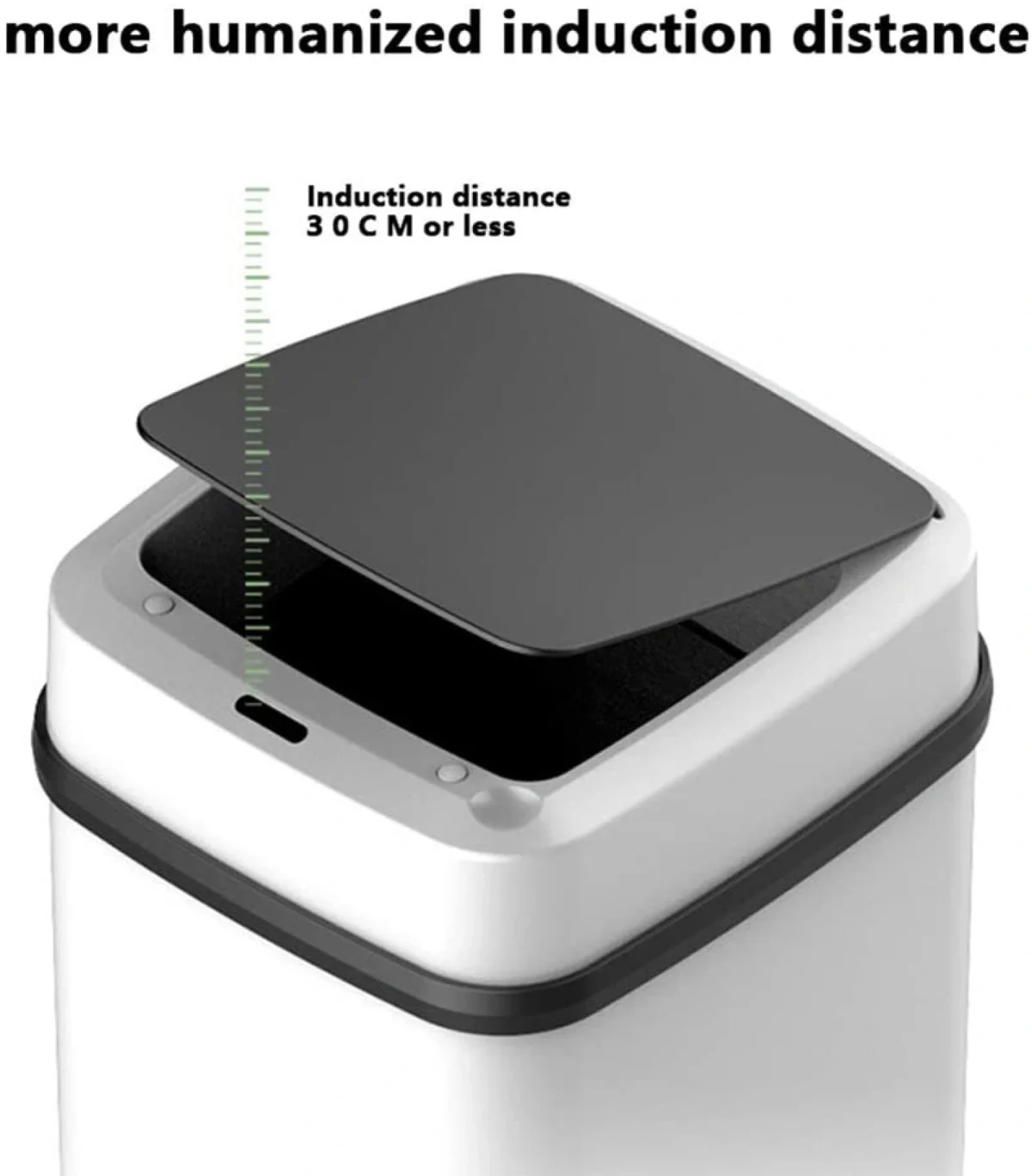 Αυτόματος Ανέπαφος Κάδος Απορριμμάτων 10Lt με Υπέρυθρο Αισθητήρα Κίνησης & Αυτόματο Καπάκι 30x20cm Λευκό