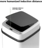 Αυτόματος Ανέπαφος Κάδος Απορριμμάτων 10Lt με Υπέρυθρο Αισθητήρα Κίνησης & Αυτόματο Καπάκι 30x20cm Λευκό