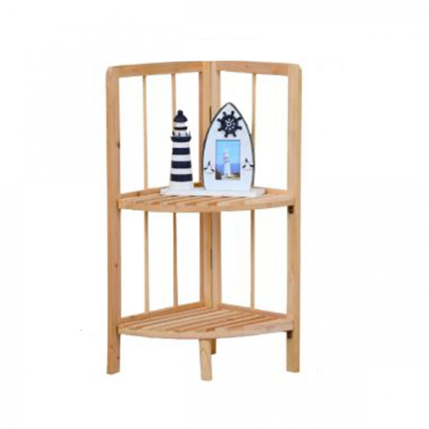 Γωνιακό Σταντ Λουλουδιών με Δύο Ράφια Χρώμα Φυσικό 26x28x60εκ Γωνιακό Σταντ Λουλουδιών με Δύο Ράφια Χρώμα Φυσικό 26x28x60εκ