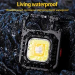 Επαναφορτιζόμενο Αδιάβροχο Μπρελόκ Πολυεργαλείο με Φακό LED COB, Ανοιχτήρι, Ισχυρό Μαγνήτη, Κλιπ Καραμπίνερ, 7 Λειτουργίες Φωτισμού & Τρίποδο