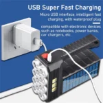 Επαναφορτιζόμενος Ηλιακός Φακός LED COB 4 Λειτουργιών ABZ1008 11 LED + 3COB