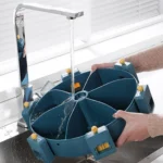 Επιτοίχιος Περιστρεφόμενος Διανεμητής για Όσπρια, Δημητριακά, Μπαχαρικά, Ξηρούς Καρπούς 8,5ltr με 6 Δοχεία - Στρογγυλός με Αυτοκόλλητα Τοποθέτησης