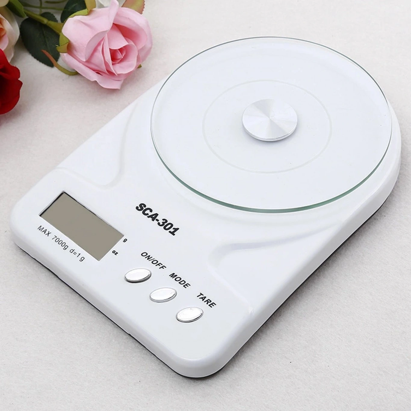 Λευκή Ψηφιακή Ζυγαριά Κουζίνας 1gr - 7kg Λευκή Ψηφιακή Ζυγαριά Κουζίνας 1gr - 7kg