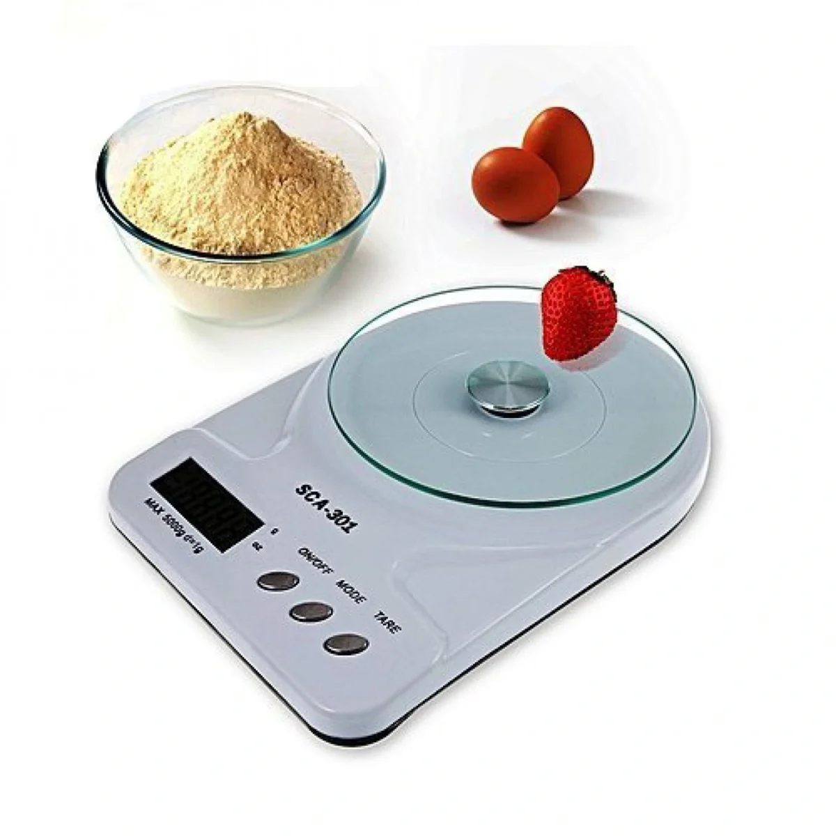 Λευκή Ψηφιακή Ζυγαριά Κουζίνας 1gr - 7kg