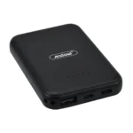 Μίνι Power Bank 6000mAh Ασύρματης Φόρτισης & με Υποδοχές USB-A, Type-C, Micro - Μαύρο