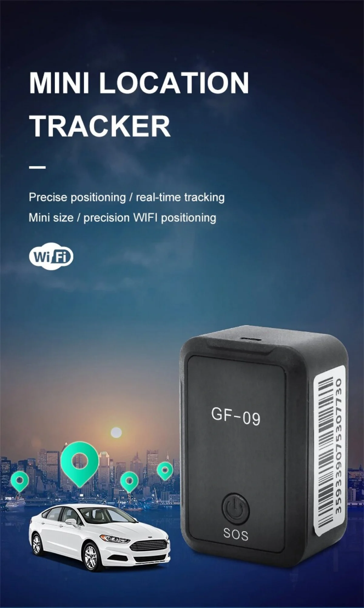 Μίνι Μαγνητικό GPS Tracker GF-09