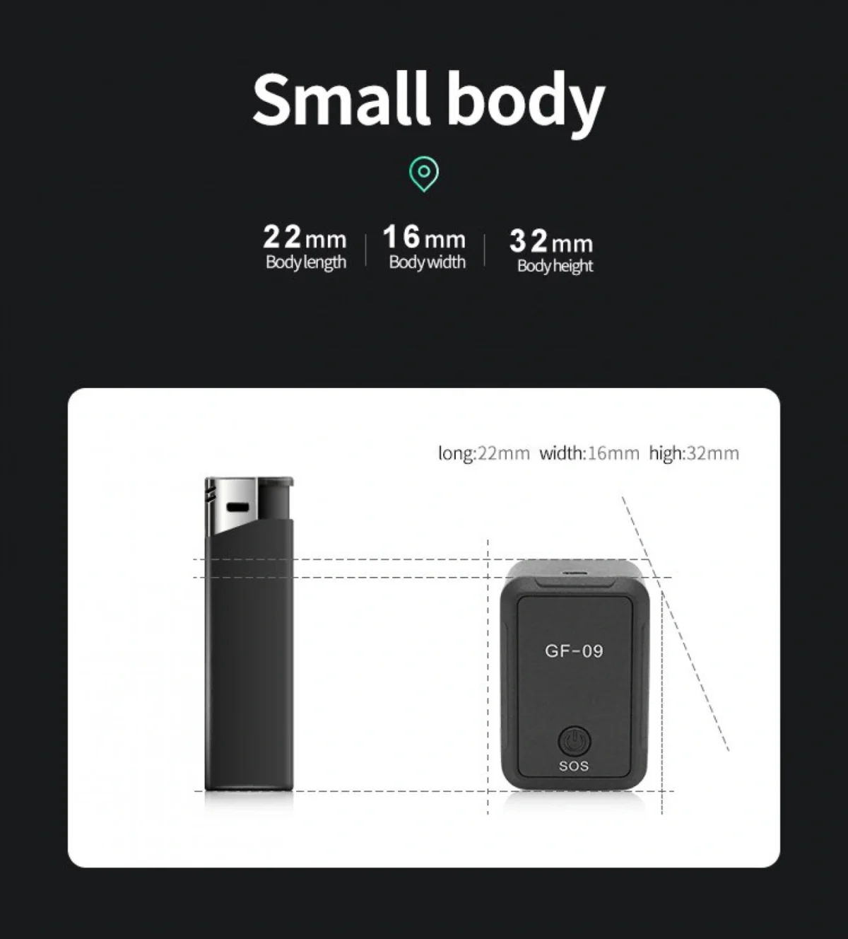 Μίνι Μαγνητικό GPS Tracker GF-09