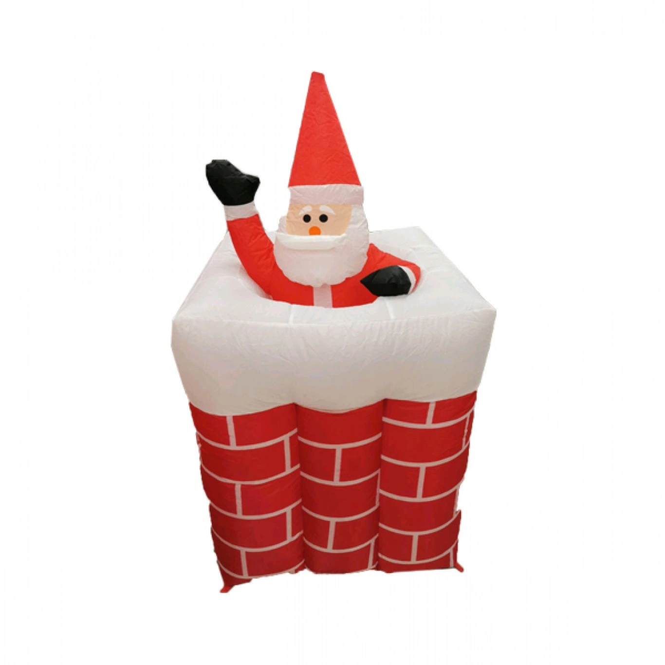 Μεγάλος Φουσκωτός Διακοσμητικός Άγιος Βασίλης με Blower που βγαίνει από Καμινάδα 180εκ Μεγάλος Φουσκωτός Διακοσμητικός Άγιος Βασίλης με Blower που βγαίνει από Καμινάδα 180εκ