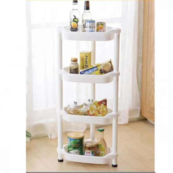 Πρακτική Γωνιακή Ραφιέρα Αποθήκευσης με 4 Ράφια