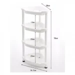 Πρακτική Γωνιακή Ραφιέρα Αποθήκευσης με 4 Ράφια