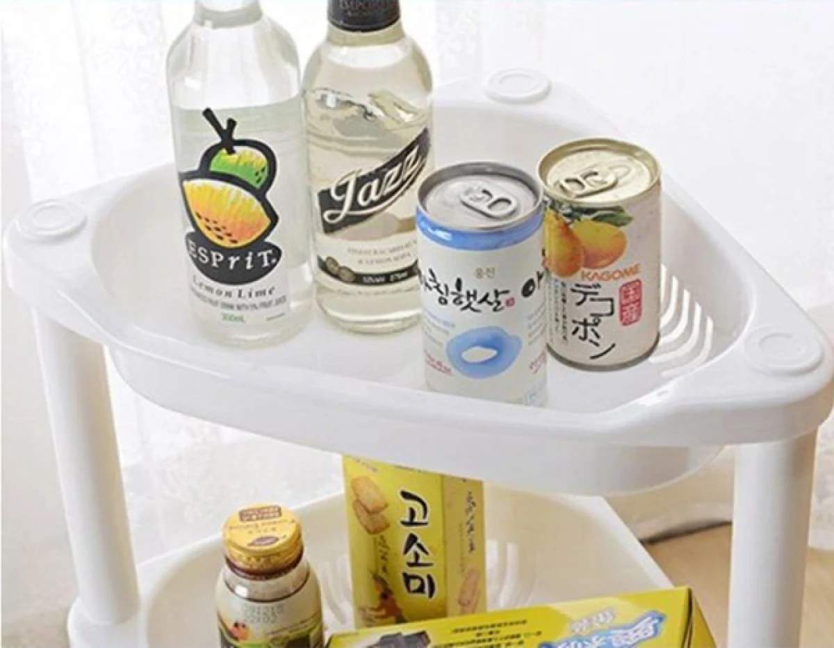 Πρακτική Γωνιακή Ραφιέρα Αποθήκευσης με 4 Ράφια